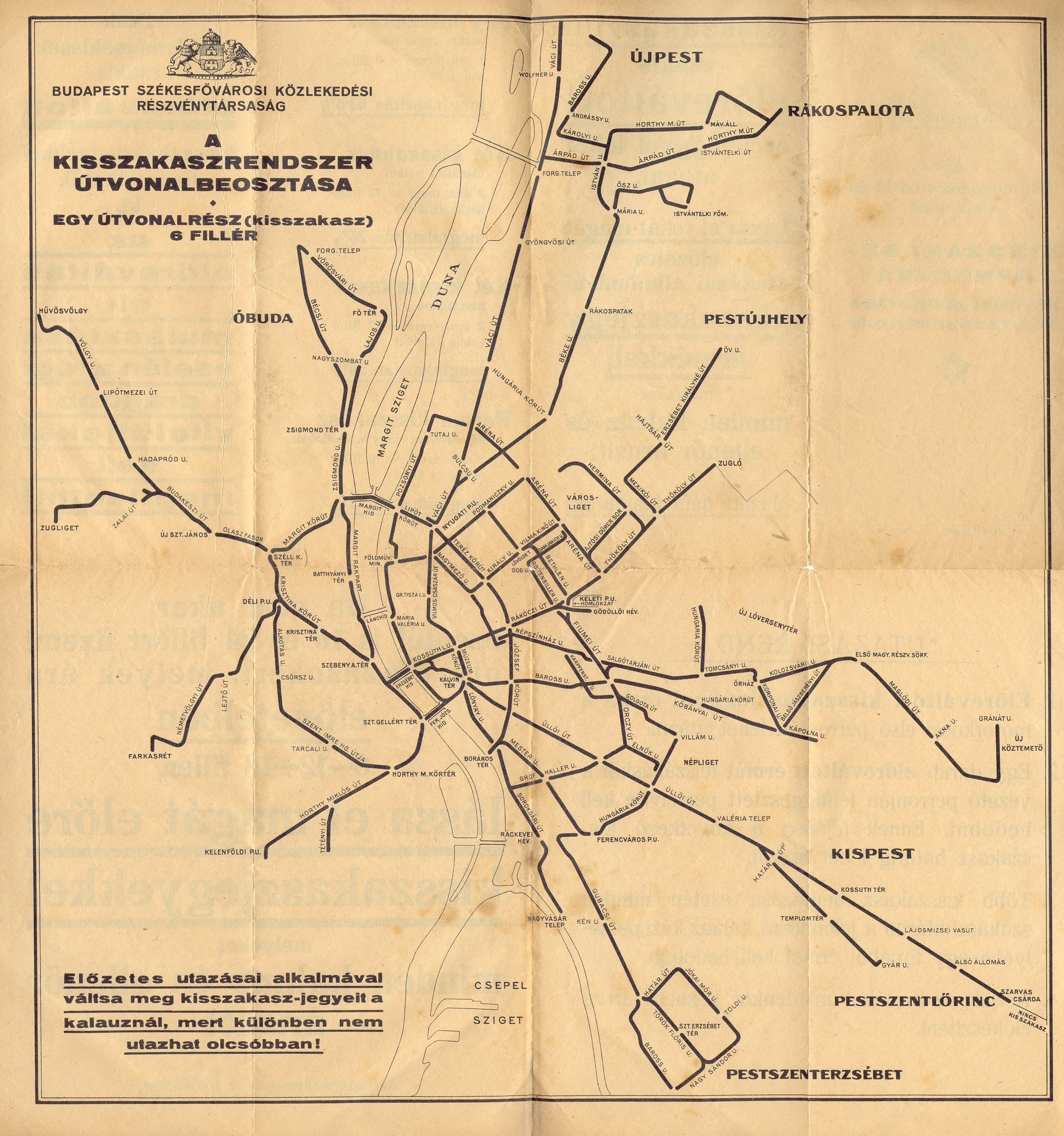 budapest térkép 1956 Villamos.Budapest.Hu   Kissszakasz BSzKRt. 1933. budapest térkép 1956